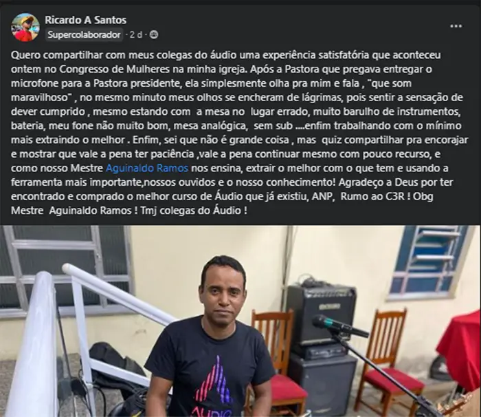 Depoimento de aluno da Formação C3R